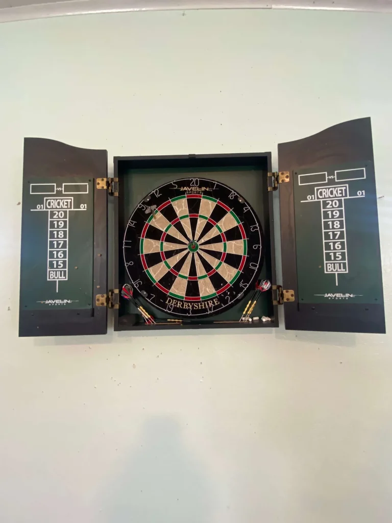 Dartboard available for the people living in Galt Mobile Estates.